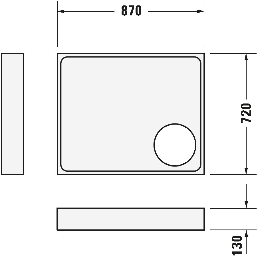 Shower tray, 720117