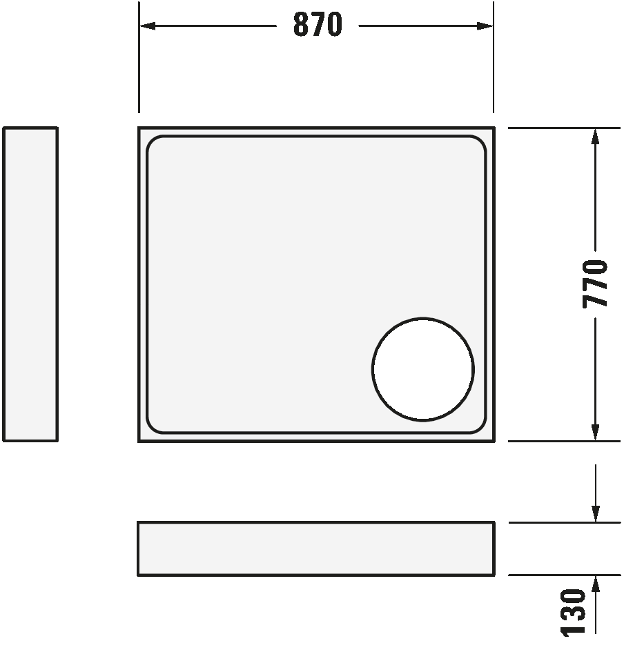 Shower tray, 720118