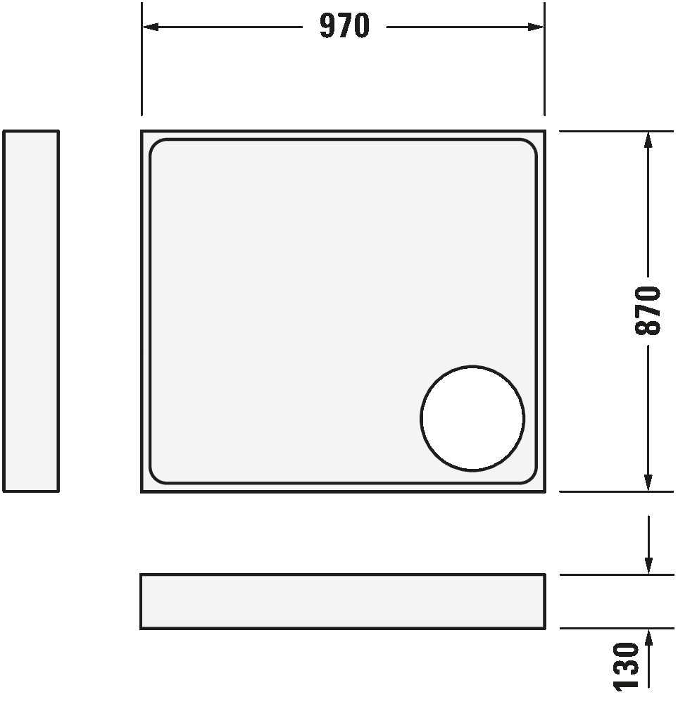 Shower tray, 720120