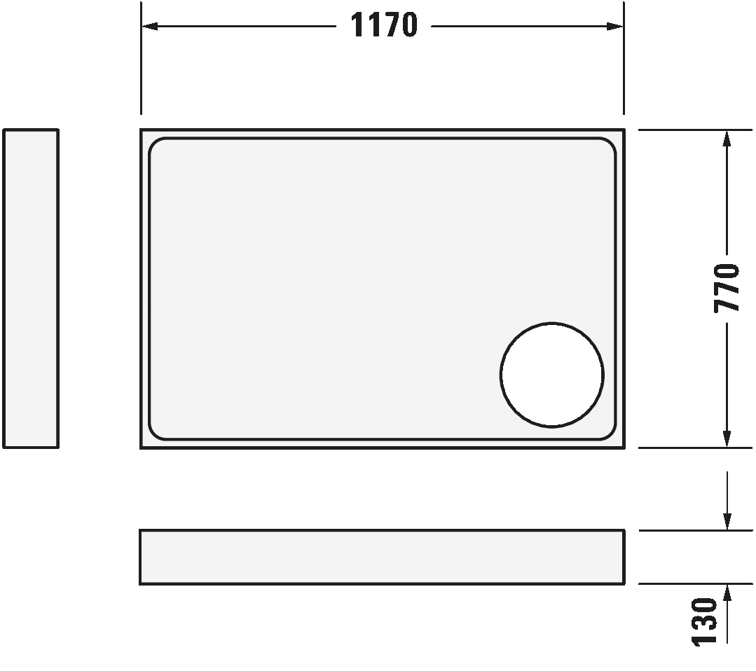 Shower tray, 720121