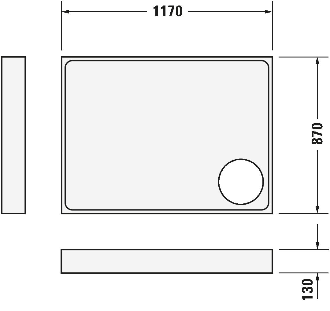 Shower tray, 720122