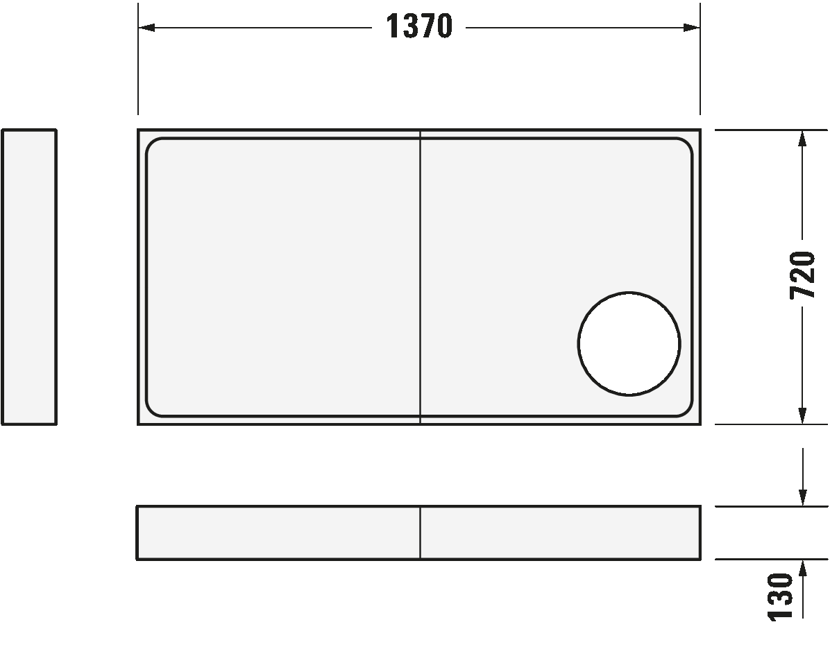 Shower tray, 720125