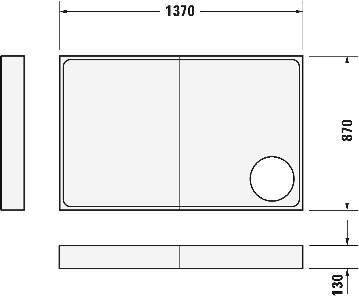 Shower tray, 720126