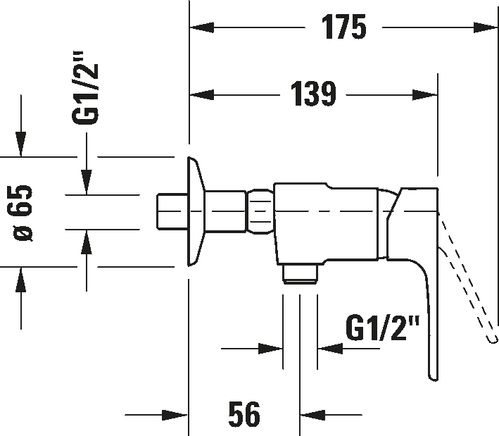 Brausemischer Aufputz Set, B14300000