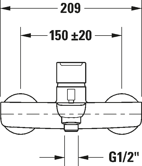 Single lever bathtub mixer for exposed installation, B15230000