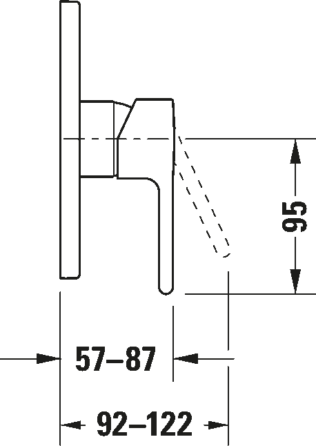 Single lever shower mixer for concealed installation, B24210010