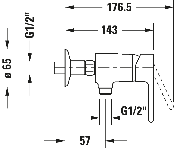 Brausemischer Aufputz Set, B24300000