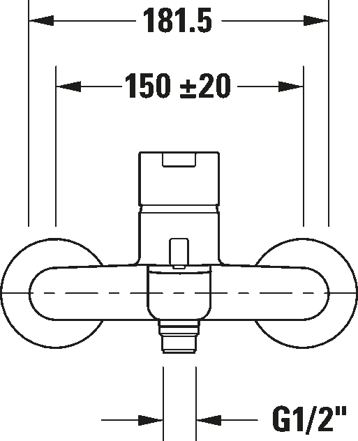 Single lever bathtub mixer for exposed installation, B25230000