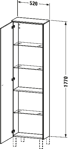 Tall cabinet, BR1321 L/R