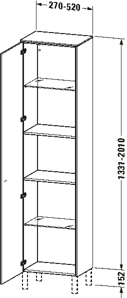 Tall cabinet Individual, BR1342 L/R