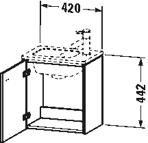 Vanity unit wall-mounted, BR4000 L/R