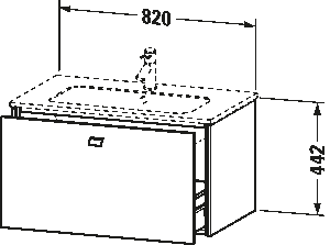 Vanity unit wall-mounted, BR4002