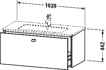 Vanity unit wall-mounted, BR4003