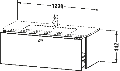 Vanity unit wall-mounted, BR4004