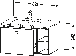 Vanity unit wall-mounted, BR4012