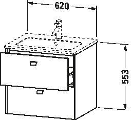 Vanity unit wall-mounted, BR4101