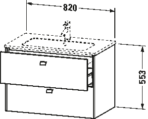 Vanity unit wall-mounted, BR4102