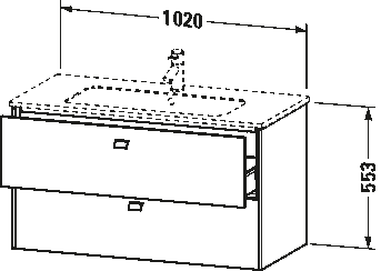 Vanity unit wall-mounted, BR4103