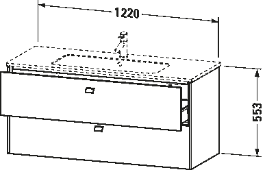 Vanity unit wall-mounted, BR4104