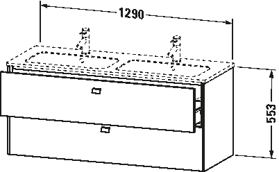 Vanity unit wall-mounted, BR4105