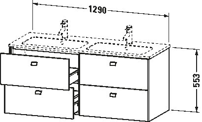 Vanity unit wall-mounted, BR4106