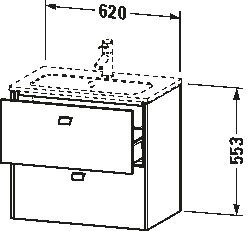 Vanity unit wall-mounted, BR4110