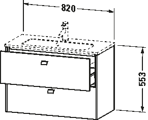 Vanity unit wall-mounted, BR4111