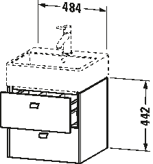 Vanity unit wall-mounted, BR4152