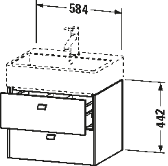 Vanity unit wall-mounted, BR4153