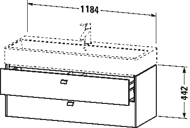 Vanity unit wall-mounted, BR4157