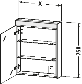 Mirror cabinet, BR7101 L/R