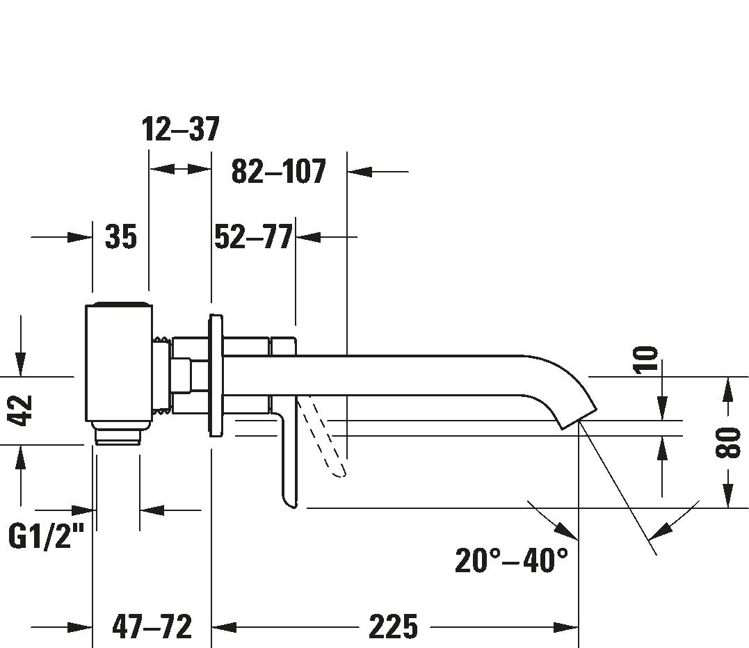 Single lever basin mixer, C11070004