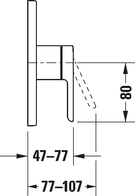 Single lever shower mixer for concealed installation, C14210009