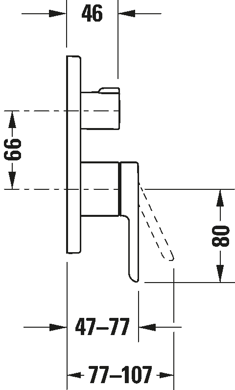 Single lever bathtub mixer for concealed installation, C15210018