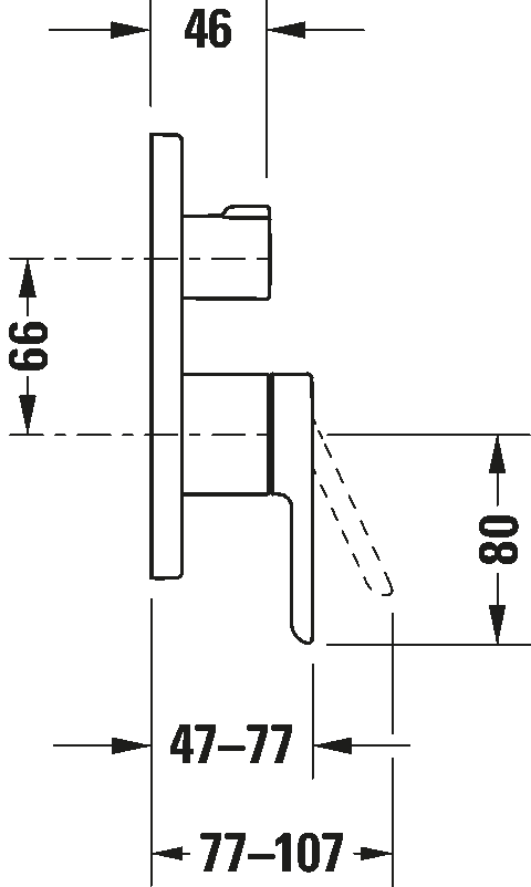 Single lever shower mixer for concealed installation, C14210012