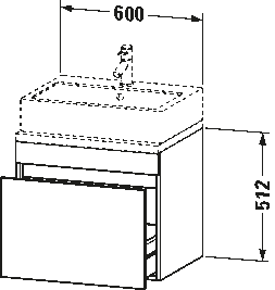 Console vanity unit wall-mounted, DS5300