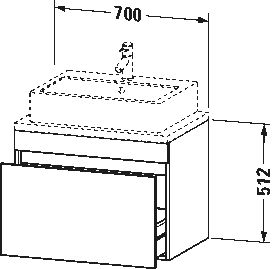 Console vanity unit wall-mounted, DS5301