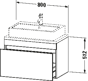 Console vanity unit wall-mounted, DS5302