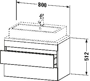 Console vanity unit wall-mounted, DS5307