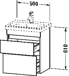 Vanity unit wall-mounted, DS6403