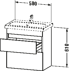 Vanity unit wall-mounted, DS6479