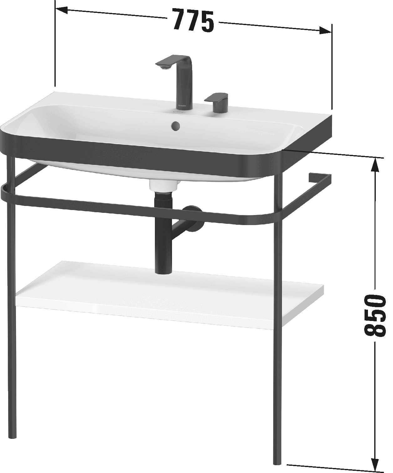 c-bonded set with metal console, HP4737 E/N/O