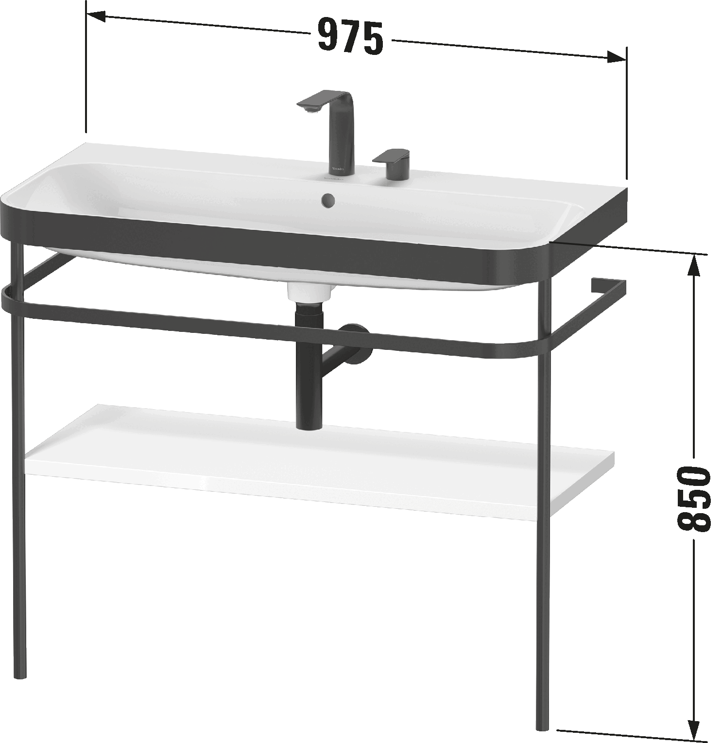 c-bonded set with metal console, HP4738 E/N/O