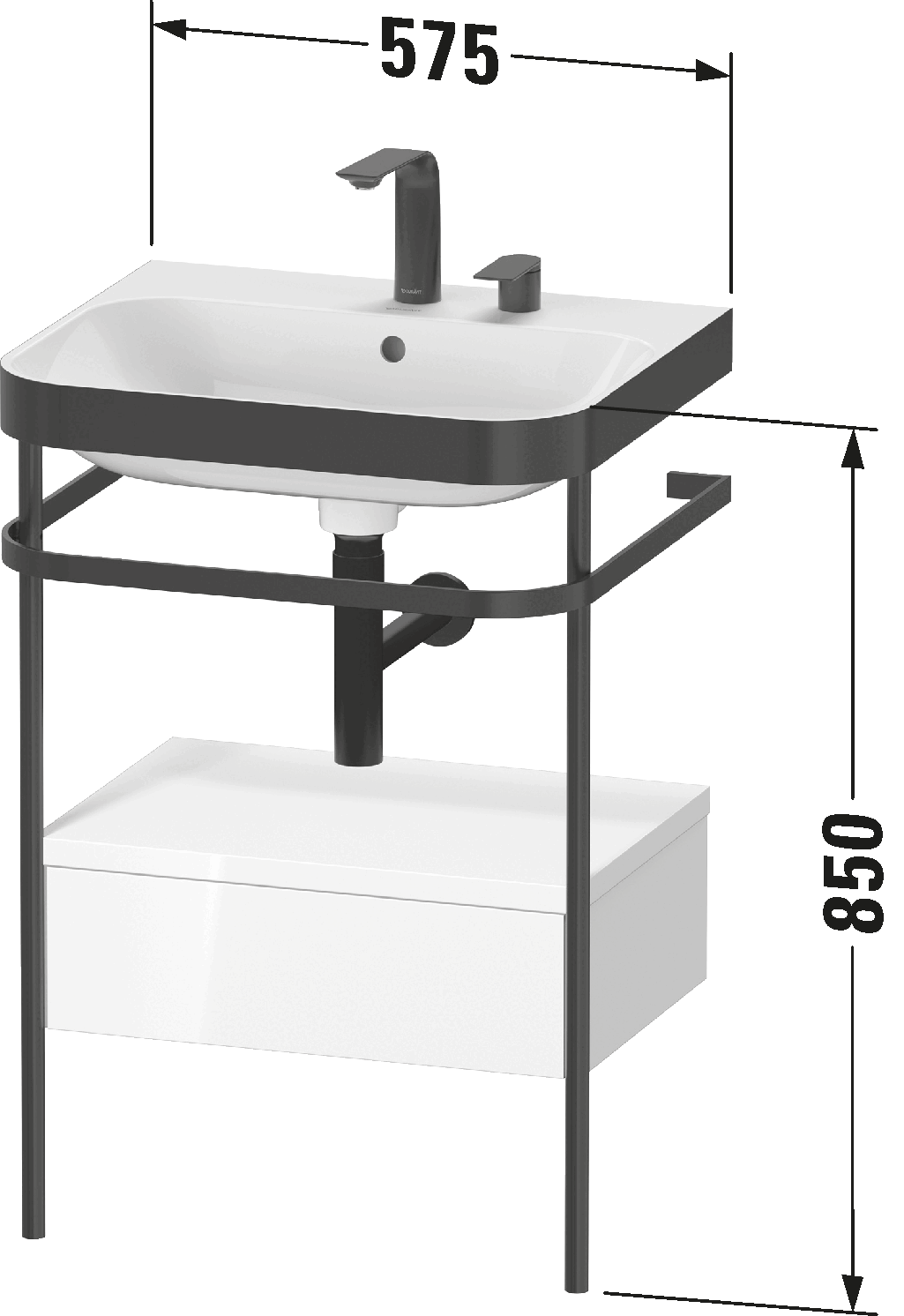 c-bonded set with metal console and drawer, HP4740 E/N/O