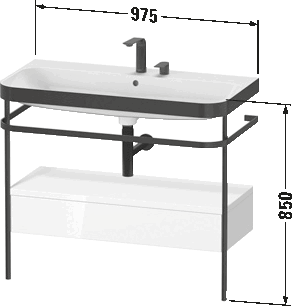 c-bonded set with metal console and drawer, HP4743 E/N/O