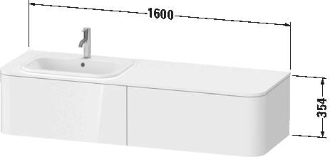 挂壁式浴柜台面, HP4954 L/R