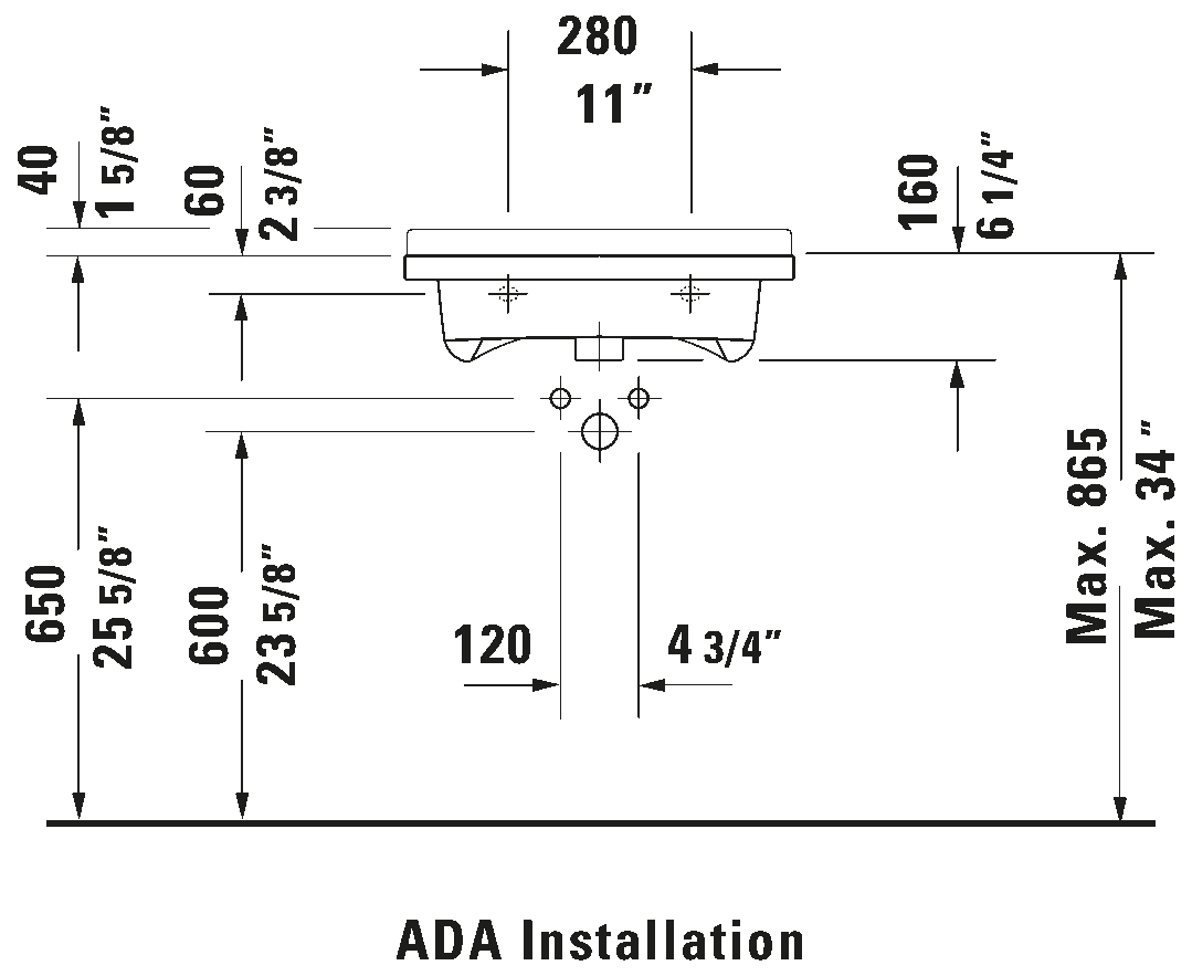 Wall Mounted Sink Vital, 030960