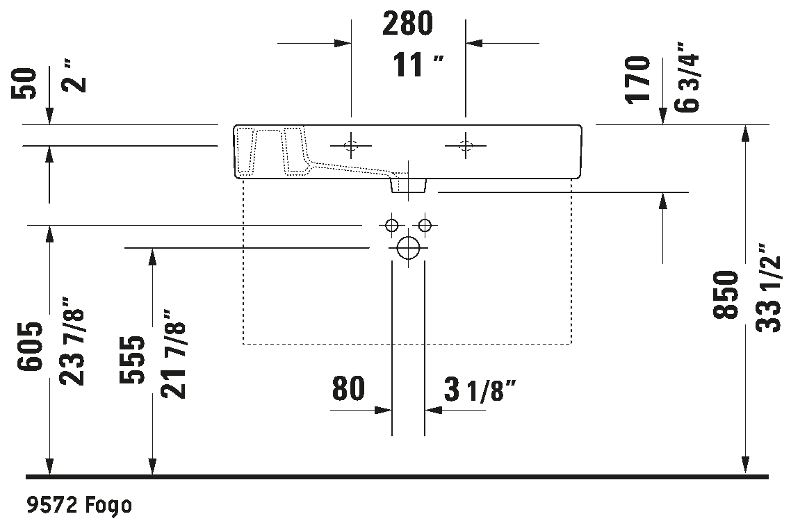 Wall Mounted Sink, 032985