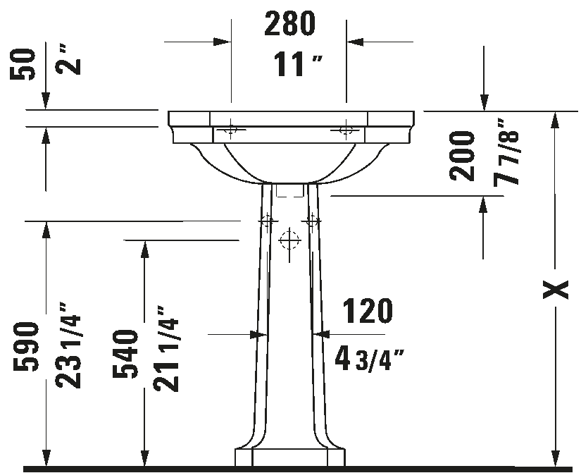 Wall Mounted Sink, 043860