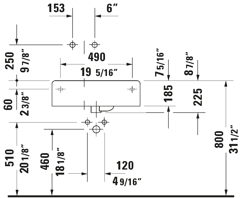 Wall Mounted Sink Scola, 068460